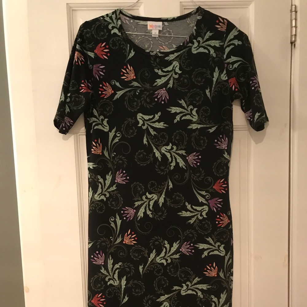 Lularoe Julia dress with floral print size M